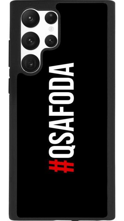 Coque Samsung Galaxy S22 Ultra - Silicone rigide noir Qsafoda 1