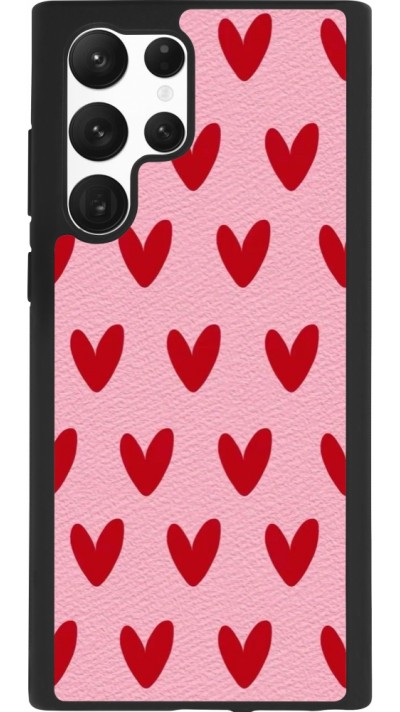 Samsung Galaxy S22 Ultra Case Hülle - Silikon schwarz Saint Valentines Day 26 Pattern heart