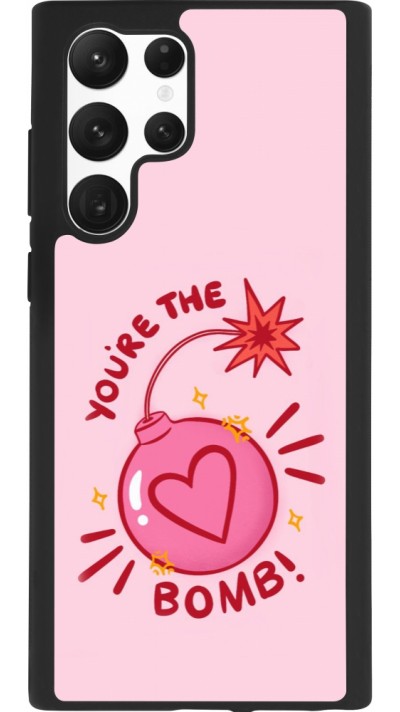 Samsung Galaxy S22 Ultra Case Hülle - Silikon schwarz Saint Valentines Day 26 You are the bomb