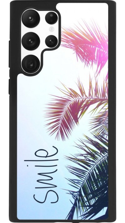 Coque Samsung Galaxy S22 Ultra - Silicone rigide noir Smile 05