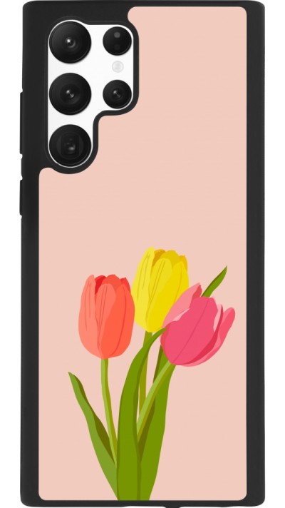 Samsung Galaxy S22 Ultra Case Hülle - Silikon schwarz Spring 23 tulip trio
