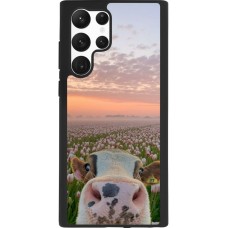 Coque Samsung Galaxy S22 Ultra - Silicone rigide noir Cow with tulips 2026