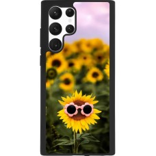 Coque Samsung Galaxy S22 Ultra - Silicone rigide noir Sunflower with glasses Spring 2026