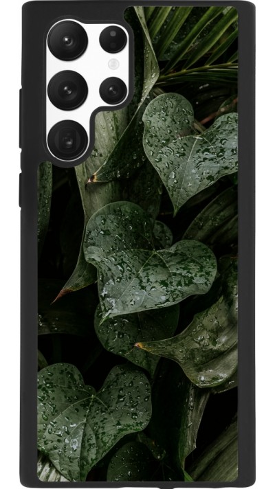 Samsung Galaxy S22 Ultra Case Hülle - Silikon schwarz Spring 23 fresh plants