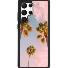 Samsung Galaxy S22 Ultra Case Hülle - Silikon schwarz Summer 2025 Palmiers