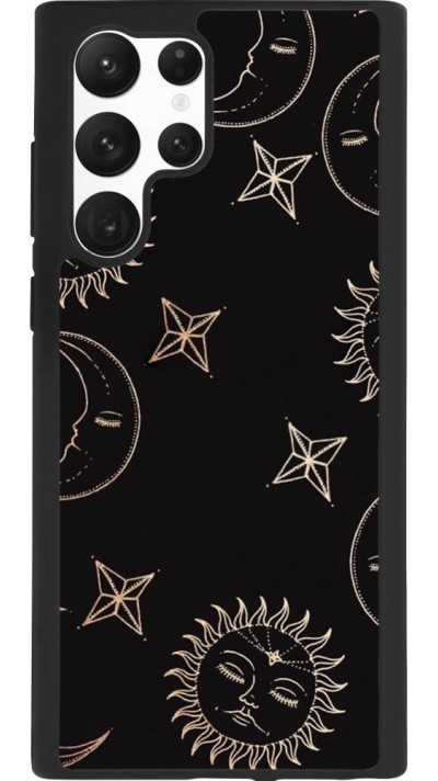 Coque Samsung Galaxy S22 Ultra - Silicone rigide noir Suns and Moons