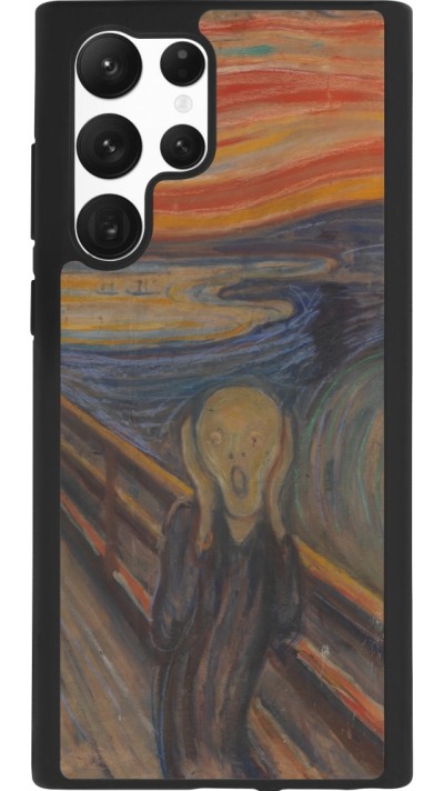 Coque Samsung Galaxy S22 Ultra - Silicone rigide noir Tableau art - Le Cri - Edvard Munch