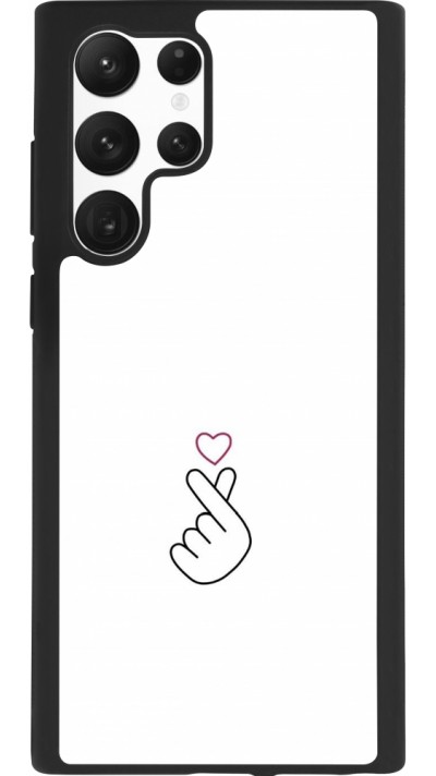 Samsung Galaxy S22 Ultra Case Hülle - Silikon schwarz Valentine 2024 heart by Millennials