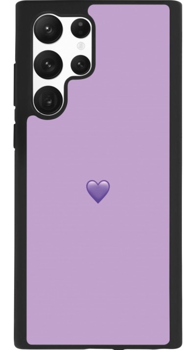 Samsung Galaxy S22 Ultra Case Hülle - Silikon schwarz Valentine 2023 purpule single heart