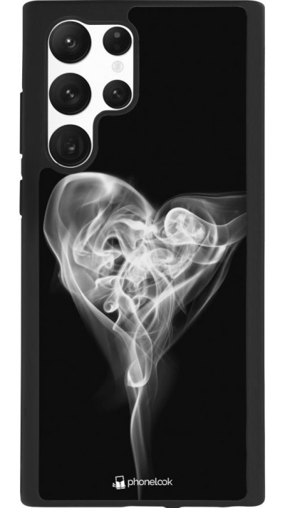 Coque Samsung Galaxy S22 Ultra - Silicone rigide noir Valentine 2022 Black Smoke
