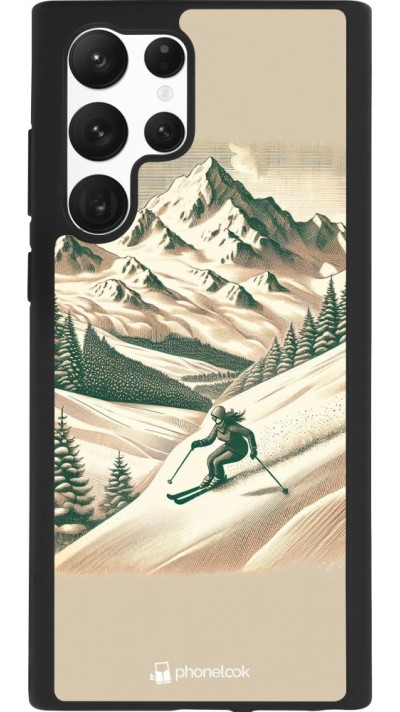 Samsung Galaxy S22 Ultra Case Hülle - Silikon schwarz Vintage Skiberg