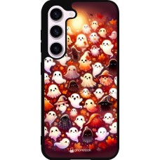 Coque Samsung Galaxy S23 - Silicone rigide noir Fantômes automne mignons