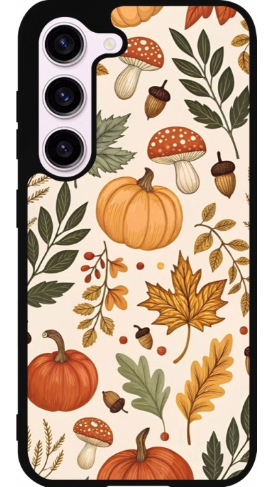 Samsung Galaxy S23 Case Hülle - Silikon schwarz Autumn 25 Autumn pattern