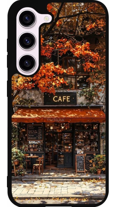 Samsung Galaxy S23 Case Hülle - Silikon schwarz Autumn 25 Coffee shop