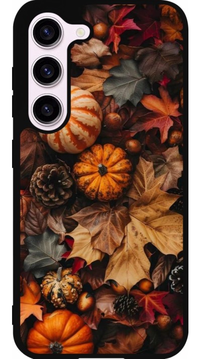 Samsung Galaxy S23 Case Hülle - Silikon schwarz Autumn 25 Pumpkin