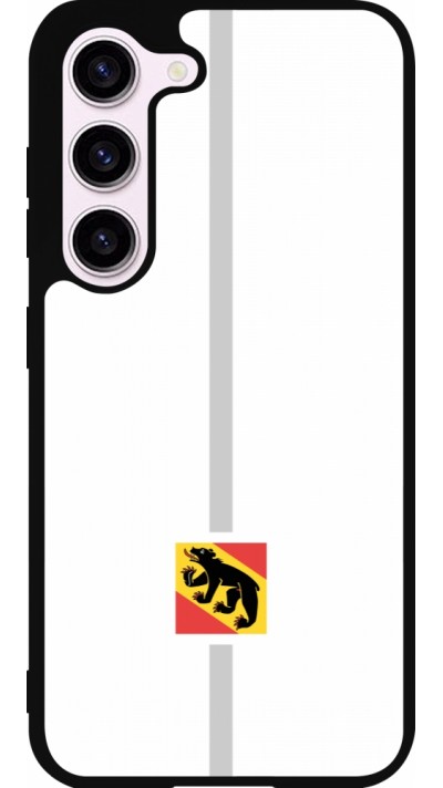 Coque Samsung Galaxy S23 - Silicone rigide noir Canton BE blanc