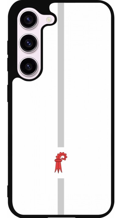 Coque Samsung Galaxy S23 - Silicone rigide noir Canton BL blanc