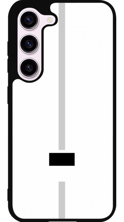 Coque Samsung Galaxy S23 - Silicone rigide noir Canton FR blanc