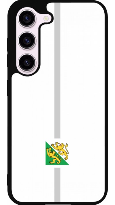 Coque Samsung Galaxy S23 - Silicone rigide noir Canton TG blanc