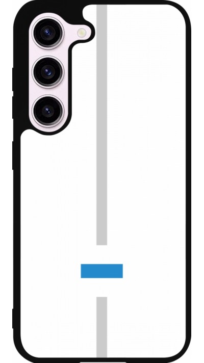 Coque Samsung Galaxy S23 - Silicone rigide noir Canton ZG blanc