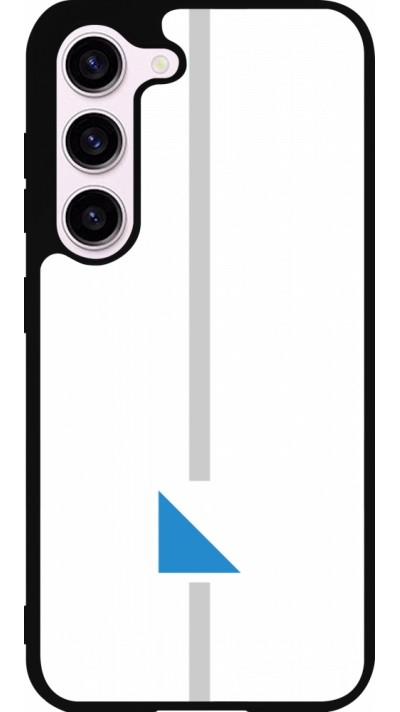 Coque Samsung Galaxy S23 - Silicone rigide noir Canton ZH blanc