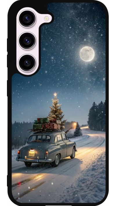 Coque Samsung Galaxy S23 - Silicone rigide noir Christmas 25 Car with Tree Xmas