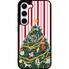 Coque Samsung Galaxy S23 - Silicone rigide noir Christmas 25 Happy Holiday
