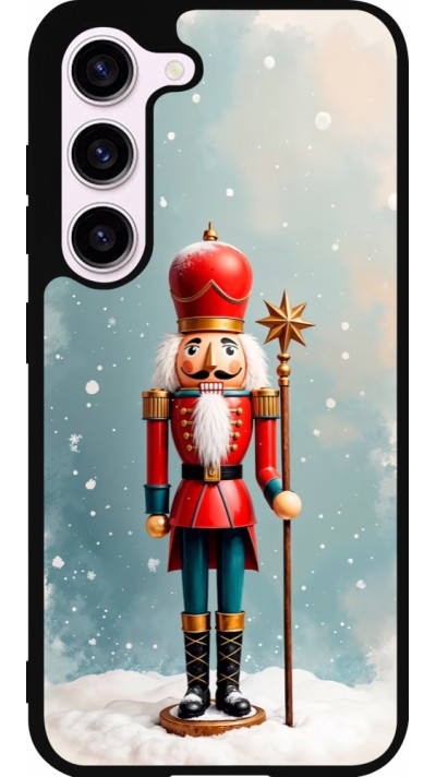 Coque Samsung Galaxy S23 - Silicone rigide noir Christmas 25 Nutcracker Snow