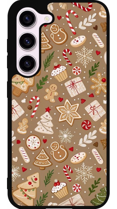 Coque Samsung Galaxy S23 - Silicone rigide noir Christmas 25 Pattern Ginger Cookie