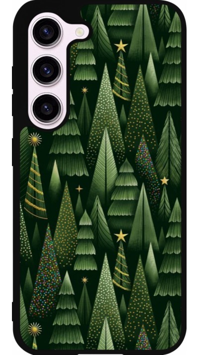 Coque Samsung Galaxy S23 - Silicone rigide noir Christmas 25 Pattern Xmas Tree