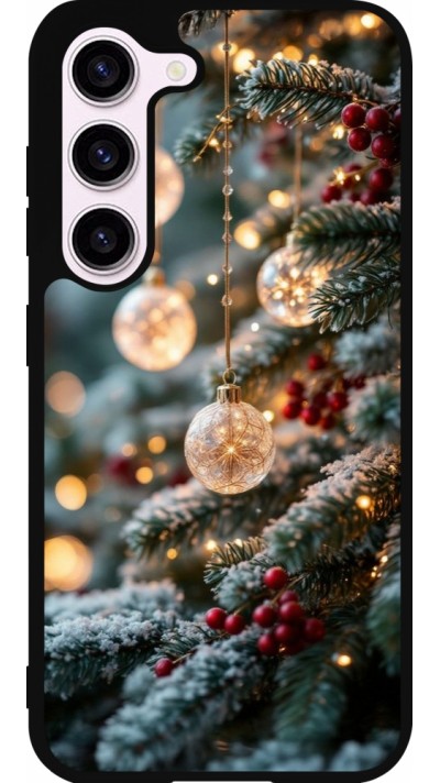 Coque Samsung Galaxy S23 - Silicone rigide noir Christmas 25 Xmas Decorated Tree