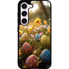 Coque Samsung Galaxy S23 - Silicone rigide noir Easter 2026 Decorated eggs