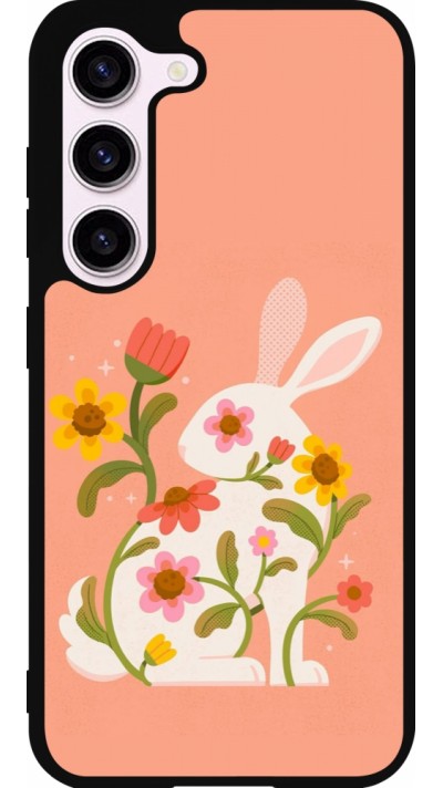 Coque Samsung Galaxy S23 - Silicone rigide noir Easter 2026 Rabbit collage