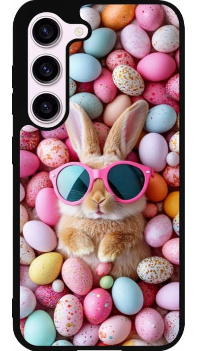 Coque Samsung Galaxy S23 - Silicone rigide noir Easter 2026 Rabbit fun