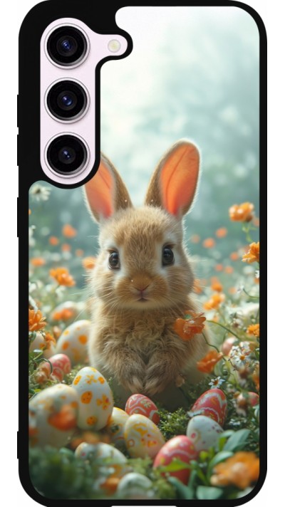 Coque Samsung Galaxy S23 - Silicone rigide noir Easter 2026 Rabbit in the garden