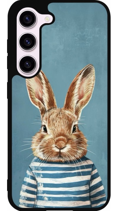 Coque Samsung Galaxy S23 - Silicone rigide noir Easter 2026 Rabbit navy