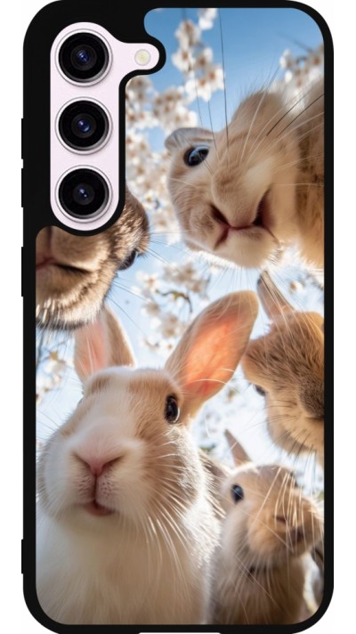 Coque Samsung Galaxy S23 - Silicone rigide noir Easter 2026 Rabbits