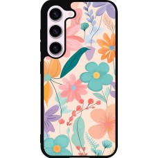 Coque Samsung Galaxy S23 - Silicone rigide noir Easter 2024 spring flowers