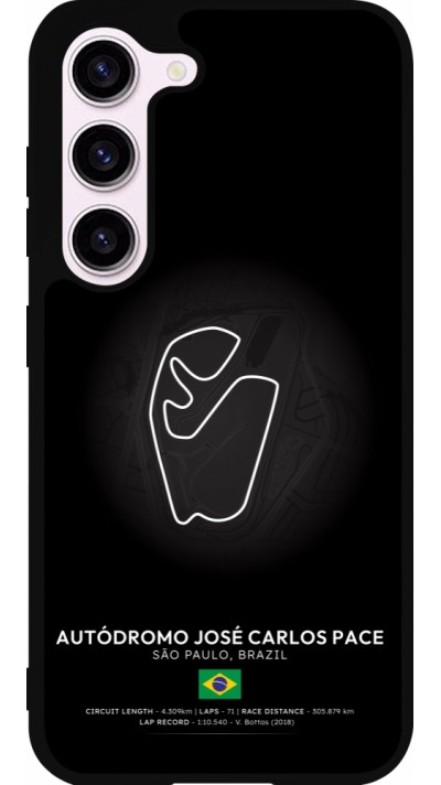 Coque Samsung Galaxy S23 - Silicone rigide noir F1 Track 2025 Brazil