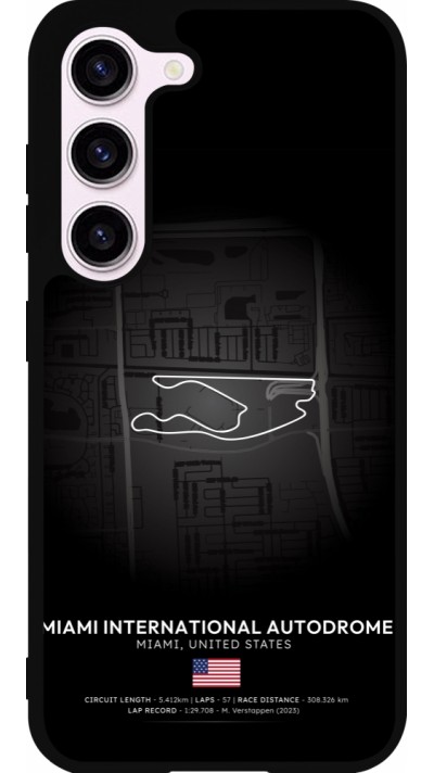 Coque Samsung Galaxy S23 - Silicone rigide noir F1 Track 2025 Miami