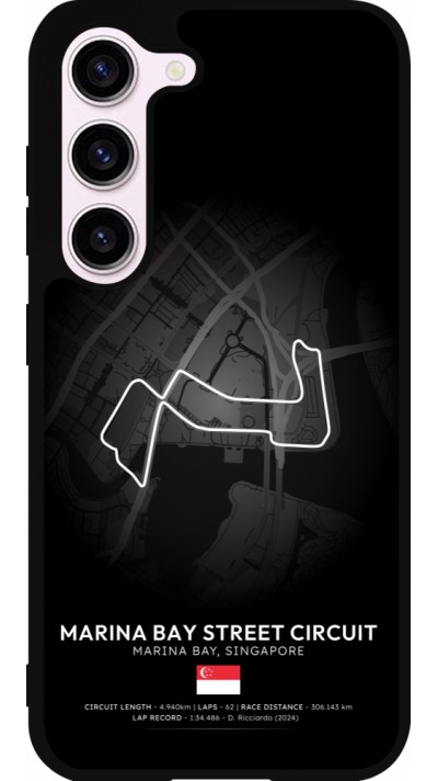 Coque Samsung Galaxy S23 - Silicone rigide noir F1 Track 2025 Singapore