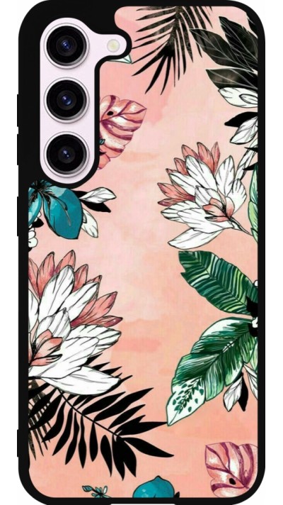 Coque Samsung Galaxy S23 - Silicone rigide noir Flowers Artprint