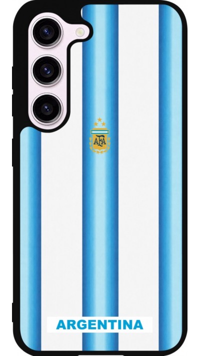 Coque Samsung Galaxy S23 - Silicone rigide noir Maillot de football Argentine 2026 personnalisable