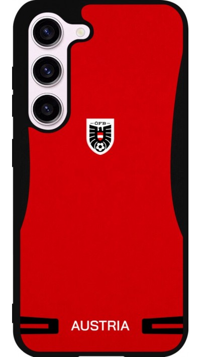 Coque Samsung Galaxy S23 - Silicone rigide noir Maillot de football Autriche 2026 personnalisable