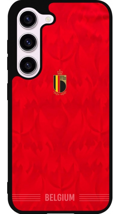 Coque Samsung Galaxy S23 - Silicone rigide noir Maillot de football Belgique 2026 personnalisable