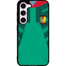 Coque Samsung Galaxy S23 - Silicone rigide noir Maillot de football Cameroun 2022 personnalisable