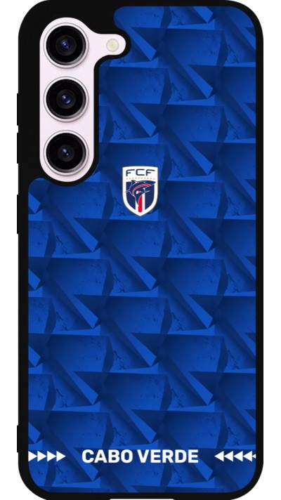 Coque Samsung Galaxy S23 - Silicone rigide noir Maillot de football Cap-Vert 2026 personnalisable