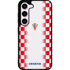 Coque Samsung Galaxy S23 - Silicone rigide noir Maillot de football Croatie 2026 personnalisable