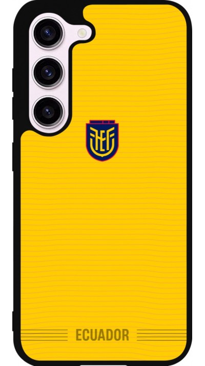 Coque Samsung Galaxy S23 - Silicone rigide noir Maillot de football E?quateur 2026 personnalisable