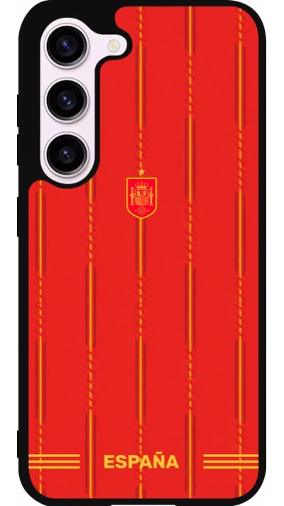 Coque Samsung Galaxy S23 - Silicone rigide noir Maillot de football Espagne 2026 personnalisable